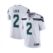 Men's Seattle Seahawks #2 Drew Lock White Vapor Untouchable Limited Stitched Jersey