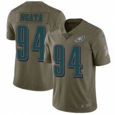 Men's Nike Philadelphia Eagles #94 Haloti Ngata Limited Olive 2017 Salute to Service NFL Jersey