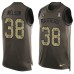 Men's Nike Oakland Raiders #38 Nick Nelson Limited Green Salute to Service Tank Top NFL Jersey