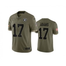 Men's Las Vegas Raiders #17 Davante Adams 2022 Olive Salute To Service Limited Stitched Jersey