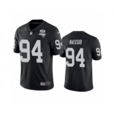 Men's Oakland Raiders #94 Carl Nassib Black 2020 Inaugural Season Vapor Limited Stitched Jersey