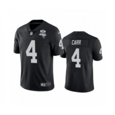 Men's Oakland Raiders #4 Derek Carr Black 2020 Inaugural Season Vapor Limited Stitched Jersey