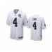 Men's Oakland Raiders #4 Derek Carr White 2020 Inaugural Season Game Stitched Jersey