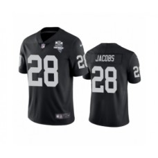 Men's Oakland Raiders #28 Josh Jacobs Black 2020 Inaugural Season Vapor Limited Stitched Jersey