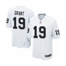 Men's Oakland Raiders #19 Ryan Grant Game White Football Jersey