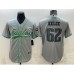 Men's Philadelphia Eagles #62 Jason Kelce Grey With Patch Cool Base Stitched Baseball Jersey