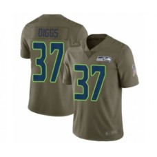 Men's Seattle Seahawks #37 Quandre Diggs Limited Olive 2017 Salute to Service Football Stitched Jersey