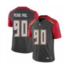 Men's Tampa Bay Buccaneers #90 Jason Pierre-Paul Limited Gray Inverted Legend Football Jersey