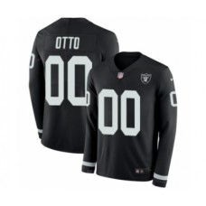 Men's Nike Oakland Raiders #00 Jim Otto Limited Black Therma Long Sleeve NFL Jersey