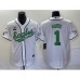 Men's Nike Philadelphia Eagles #1 Jalen Hurts White C Cool Base Stitched Baseball Jersey