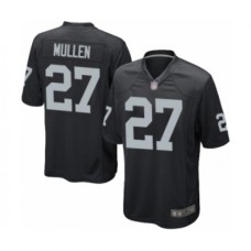 Men's Oakland Raiders #27 Trayvon Mullen Game Black Team Color Football Jersey