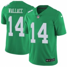 Men's Nike Philadelphia Eagles #14 Mike Wallace Limited Green Rush Vapor Untouchable NFL Jersey