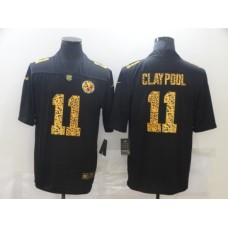 Men's Pittsburgh Steelers #11 Chase Claypool Black Nike Leopard Print Limited Stitched Jersey