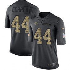 Men's Nike Tennessee Titans #44 Kamalei Correa Limited Black 2016 Salute to Service NFL Jersey