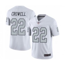 Men's Oakland Raiders #22 Isaiah Crowell Elite White Rush Vapor Untouchable Football Jersey