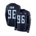 Men's Nike Tennessee Titans #96 Bennie Logan Limited Navy Blue Therma Long Sleeve NFL Jersey