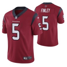 Ryan Finley NO. 5 Vapor Limited Red Houston Texans Jersey