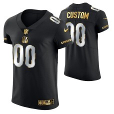 Cincinnati Bengals Custom #00 Golden Edition Black Elite Jersey