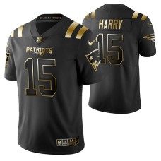 New England Patriots N'Keal Harry Golden Edition Black Jersey