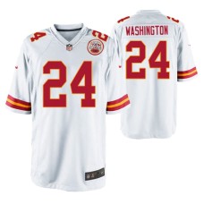 Kansas City Chiefs DeAndre Washington Game #24 White Jersey