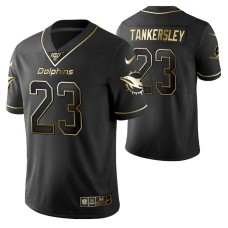 Miami Dolphins Cordrea Tankersley 100th Season Jersey Black Gold Logo Edition