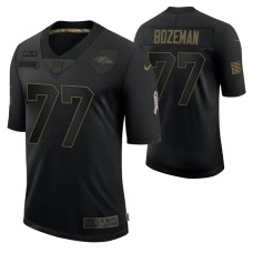 Baltimore Ravens #77 Bradley Bozeman Black 2020 Salute To Service Limited Jersey