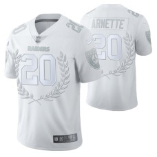 Las Vegas Raiders #20 Damon Arnette Vapor Limited White Platinum Jersey