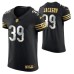 Men Chicago Bears Eddie Jackson Golden Edition Black Vapor Elite Jersey