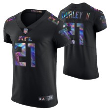 Men Atlanta Falcons Todd Gurley II #21 Vapor Elite Black Golden Edition Jersey