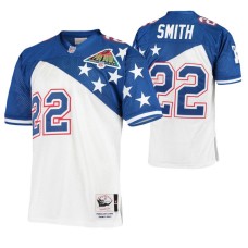 1994 Pro Bowl Dallas Cowboys #22 Emmitt Smith White Blue NFC Jersey