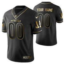 Detroit Lions Custom 100th Season Jersey Black Gold Logo Edition