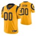 Men Los Angeles Rams #00 Custom Gold Nike color rush Limited Jersey