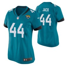 Women Jacksonville Jaguars #44 Myles Jack Teal Nike Game Jersey