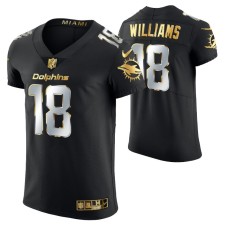 Miami Dolphins Preston Williams #18 Golden Edition Black Elite Jersey