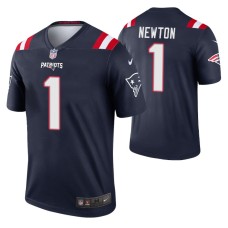 Men New England Patriots #1 Cam Newton Legend Navy Jersey