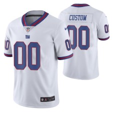 Men New York Giants #00 Custom White Nike color rush Limited Jersey