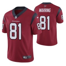 Men Houston Texans Kahale Warring Red Vapor Untouchable Limited Jersey