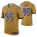 Men #95 Derek Wolfe Baltimore Ravens Gold Inverted Legend Jersey