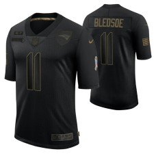 New England Patriots Drew Bledsoe #11 Black Retired Limited 2020 Salute To Service Jersey