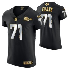 Los Angeles Rams Bobby Evans #71 Golden Edition Black Vapor Elite Jersey