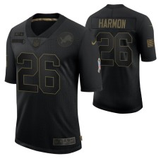 Detroit Lions Duron Harmon #26 Black Limited 2020 Salute To Service Jersey