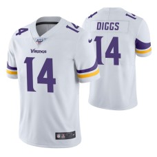 Men Minnesota Vikings Stefon Diggs White 100th Season Vapor Limited Jersey