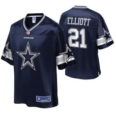 Men Dallas Cowboys Ezekiel Elliott Team Icon Navy Jersey