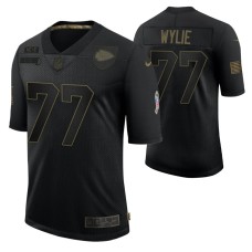 Kansas City Chiefs Andrew Wylie #77 Black Limited 2020 Salute To Service Jersey