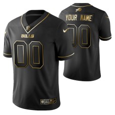 Men Custom Black Buffalo Bills Golden Edition Vapor Untouchable Limited Jersey