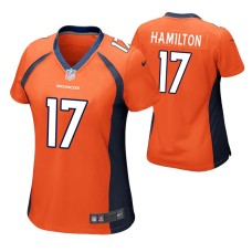 Women Denver Broncos #17 DaeSean Hamilton Orange Nike Game Jersey