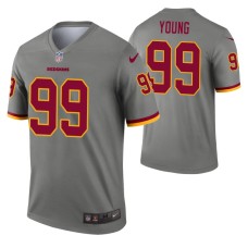 Men Chase Young Washington Redskins Jersey Gray Inverted Legend