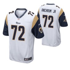 Los Angeles Rams Tremayne Anchrum Jr. Game #72 White Jersey