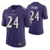 Men Baltimore Ravens Marcus Peters Purple 100th Season Vapor Limited Jersey