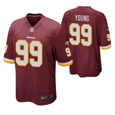 Chase Young Redskins 2020 NFL Draft Men Burgundy Game Jersey